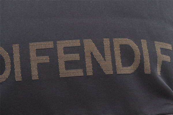 Authentic FENDI Vintage Nylon Leather Tote Hand Bag Black 0805K