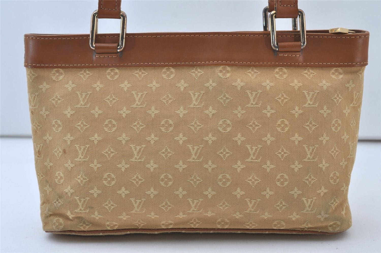 Authentic Louis Vuitton Monogram Mini Lucille PM Hand Bag Beige M92684 LV 0806J