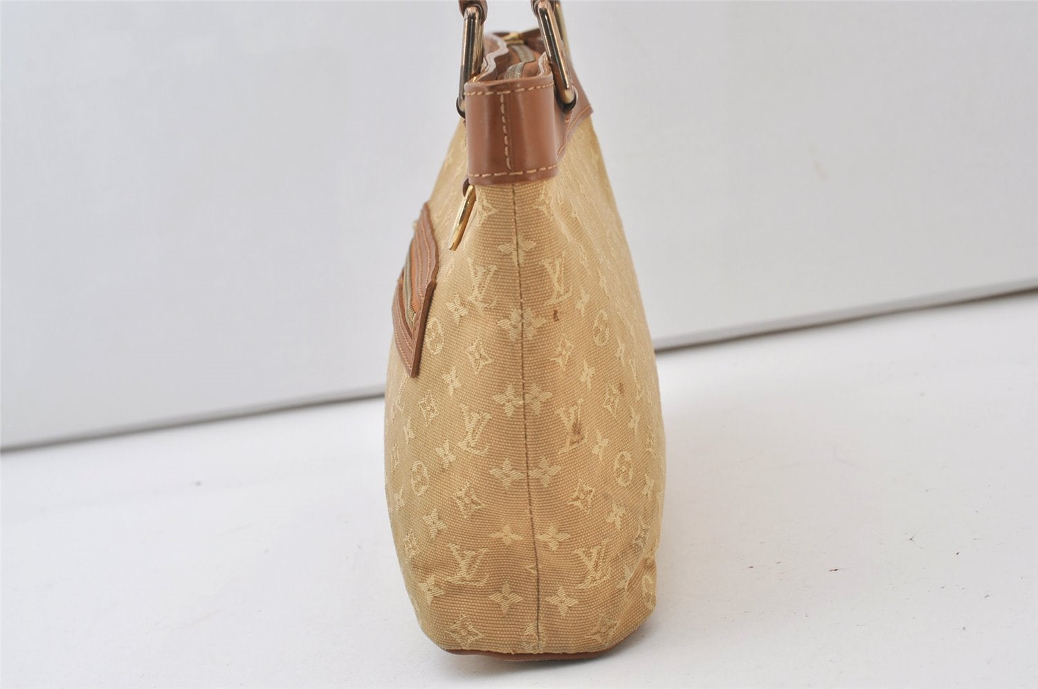 Authentic Louis Vuitton Monogram Mini Lucille PM Hand Bag Beige M92684 LV 0806J