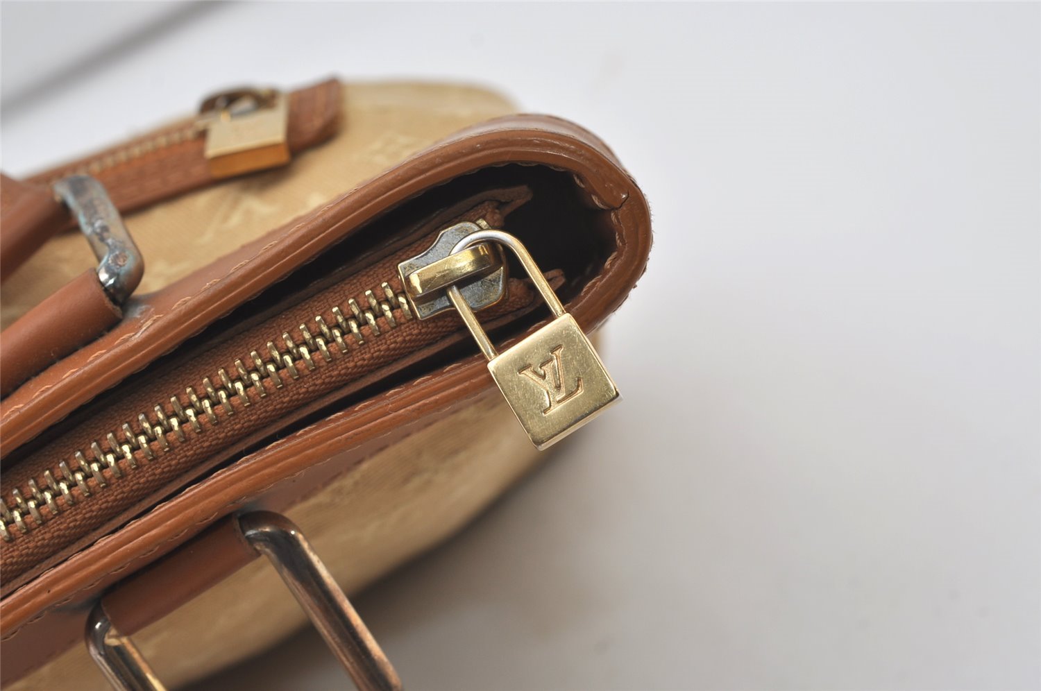 Authentic Louis Vuitton Monogram Mini Lucille PM Hand Bag Beige M92684 LV 0806J