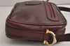 Authentic Cartier Must de Cartier Leather Shoulder Cross Bag Bordeaux Red 0806K