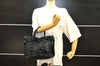 Authentic PRADA TESSUTO S Nylon Leather Hand Bag Purse BN1728 Black 0809I