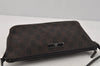 Authentic GUCCI Hand Bag Pouch Purse GG Canvas Leather 07198 Brown 0809J