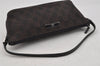 Authentic GUCCI Hand Bag Pouch Purse GG Canvas Leather 07198 Brown 0809J
