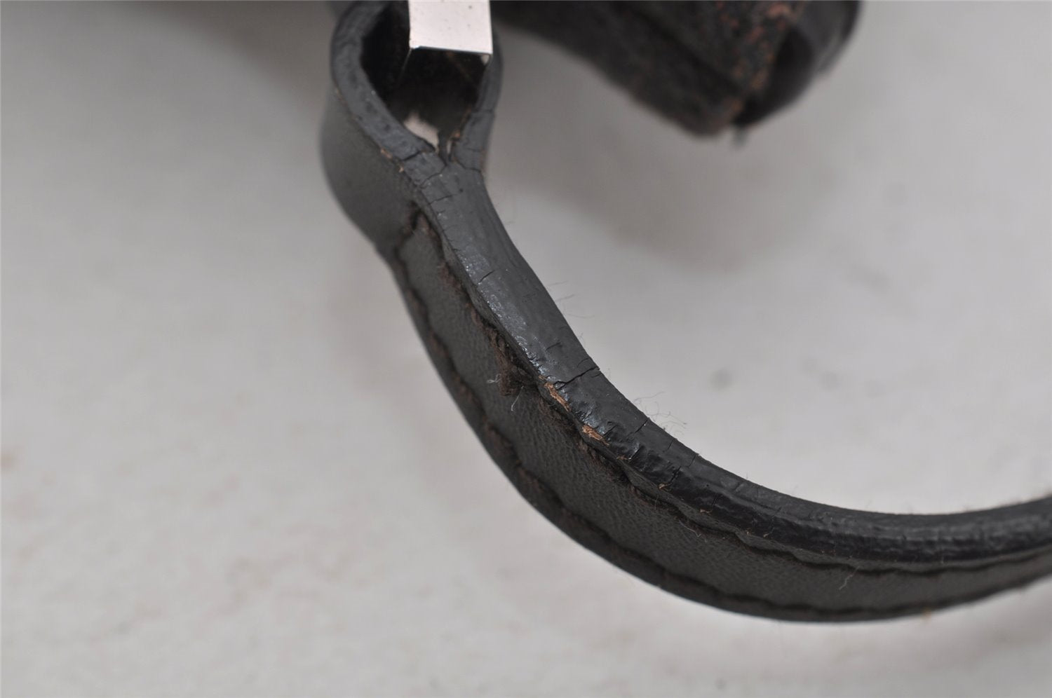 Authentic GUCCI Hand Bag Pouch Purse GG Canvas Leather 07198 Brown 0809J