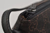 Authentic GUCCI Hand Bag Pouch Purse GG Canvas Leather 07198 Brown 0809J