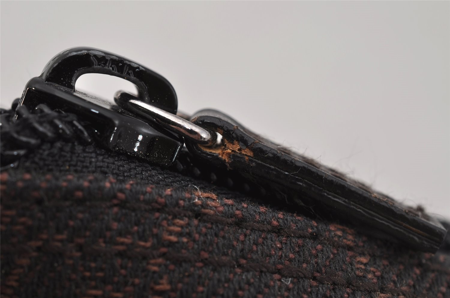 Authentic GUCCI Hand Bag Pouch Purse GG Canvas Leather 07198 Brown 0809J