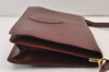 Authentic Cartier Must de Cartier Leather Shoulder Cross Bag Bordeaux Red 0809K