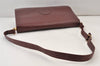 Authentic Cartier Must de Cartier Leather Shoulder Cross Bag Bordeaux Red 0809K