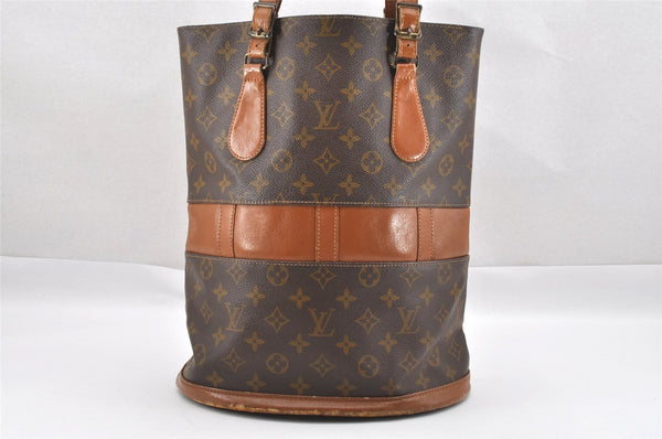 Authentic Louis Vuitton Monogram Bucket GM Shoulder Bag T42236 USA Model 0810J