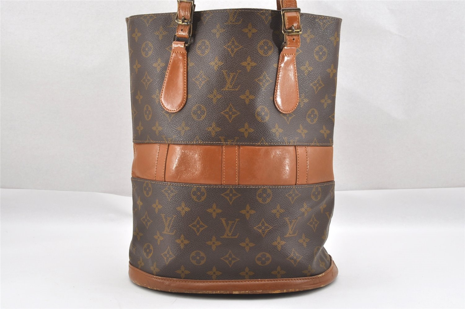 Authentic Louis Vuitton Monogram Bucket GM Shoulder Bag T42236 USA Model 0810J