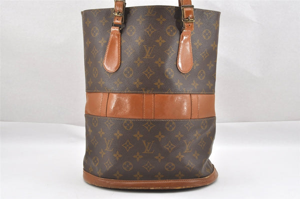 Authentic Louis Vuitton Monogram Bucket GM Shoulder Bag T42236 USA Model 0810J