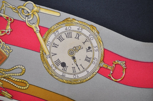 Authentic HERMES Carre 90 Scarf "parmi les fleurs" Silk Black 0811J