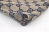 Authentic GUCCI Sherry Line Waist Body Bag Canvas Leather 28566 Navy 0811K