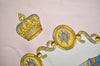 Authentic HERMES Carre 90 Scarf "LES TAMBOURS " Silk Pink 0812J