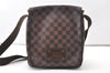 Authentic Louis Vuitton Damier Brooklyn PM Shoulder Cross Bag N51210 LV 0814J