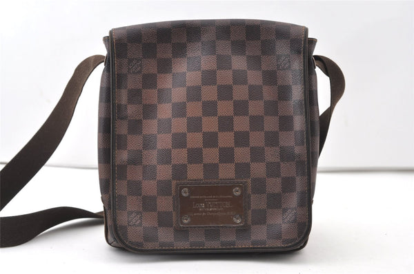 Authentic Louis Vuitton Damier Brooklyn PM Shoulder Cross Bag N51210 LV 0814J