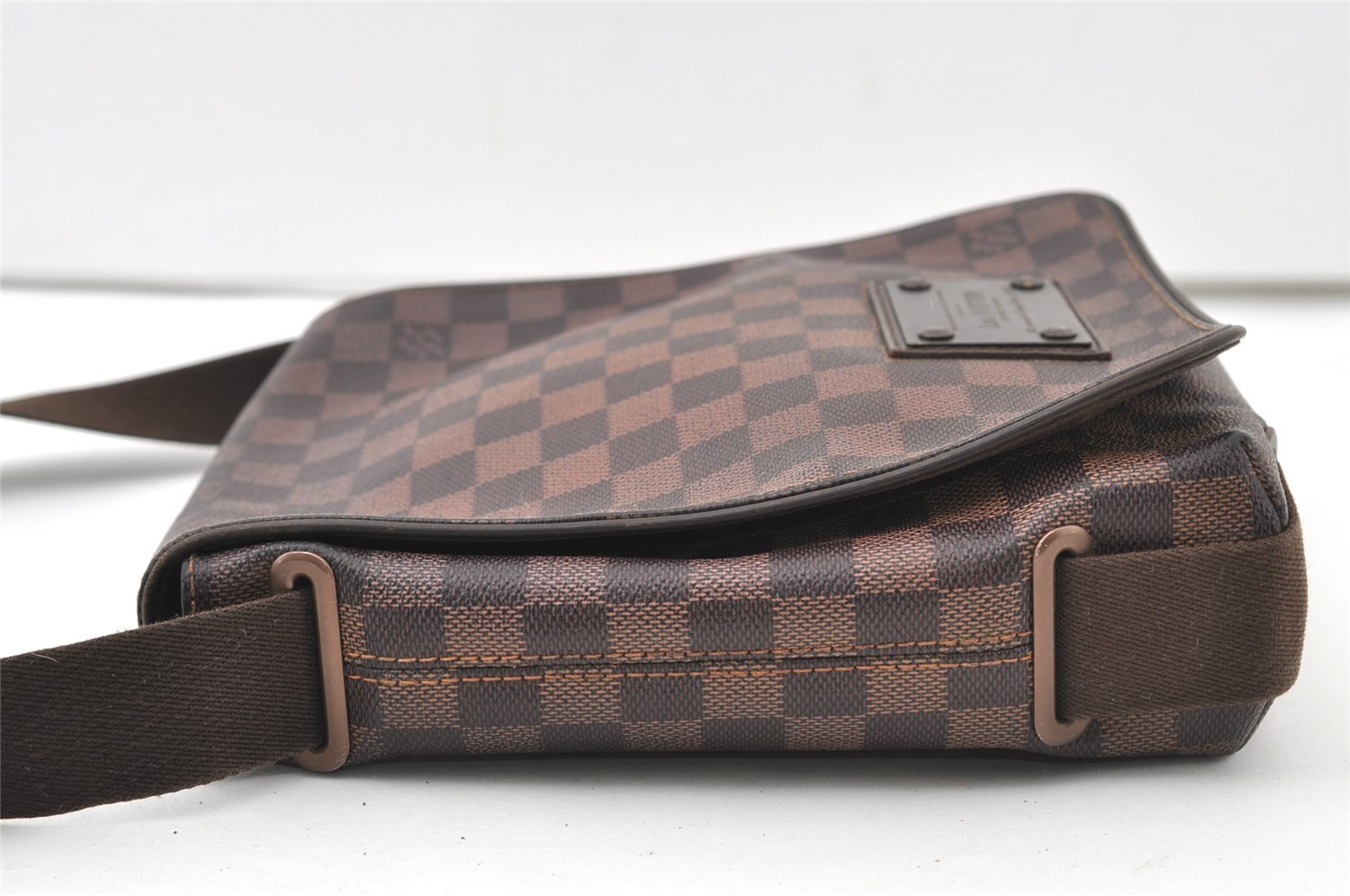 Authentic Louis Vuitton Damier Brooklyn PM Shoulder Cross Bag N51210 LV 0814J