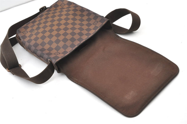 Authentic Louis Vuitton Damier Brooklyn PM Shoulder Cross Bag N51210 LV 0814J