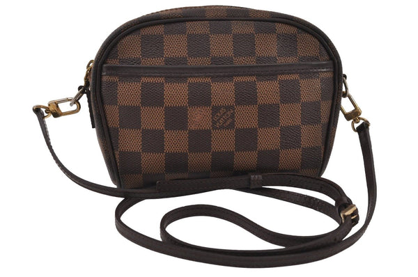 Authentic Louis Vuitton Damier Pochette Ipanema N51296 Shoulder Cross Bag 0815J