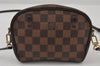 Authentic Louis Vuitton Damier Pochette Ipanema N51296 Shoulder Cross Bag 0815J