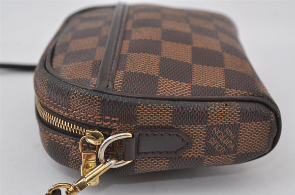 Authentic Louis Vuitton Damier Pochette Ipanema N51296 Shoulder Cross Bag 0815J