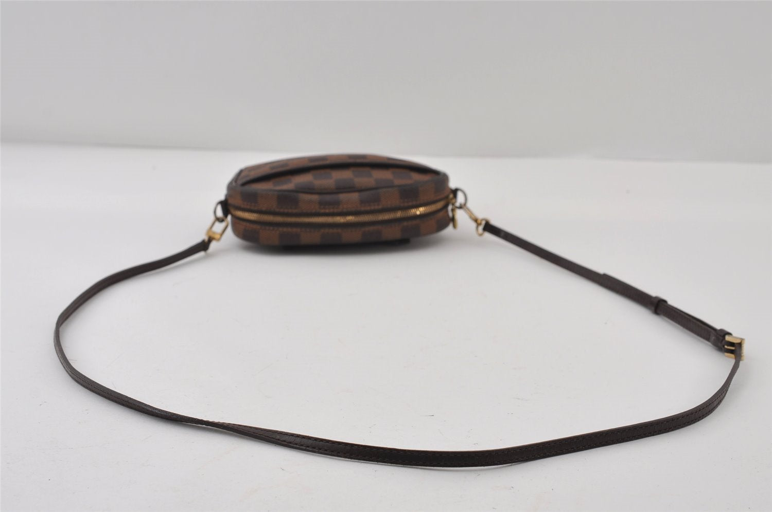 Authentic Louis Vuitton Damier Pochette Ipanema N51296 Shoulder Cross Bag 0815J