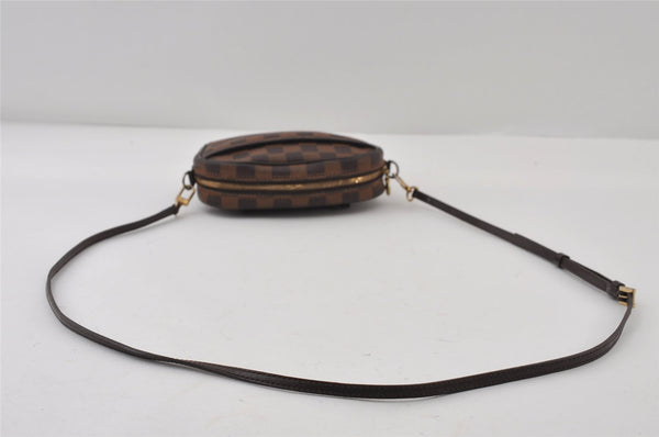 Authentic Louis Vuitton Damier Pochette Ipanema N51296 Shoulder Cross Bag 0815J