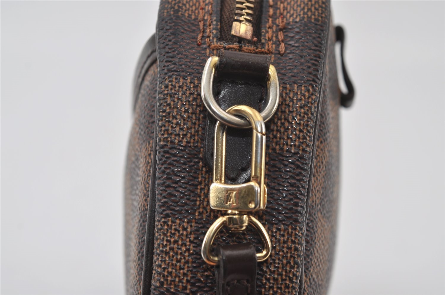 Authentic Louis Vuitton Damier Pochette Ipanema N51296 Shoulder Cross Bag 0815J