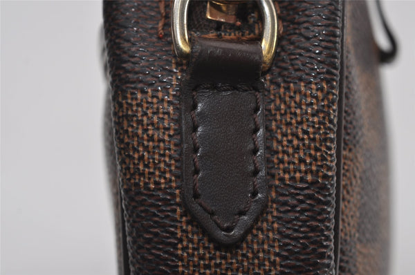 Authentic Louis Vuitton Damier Pochette Ipanema N51296 Shoulder Cross Bag 0815J