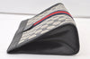Authentic GUCCI Sherry Line Clutch Hand Bag GG PVC Leather Navy Blue Junk 0815K