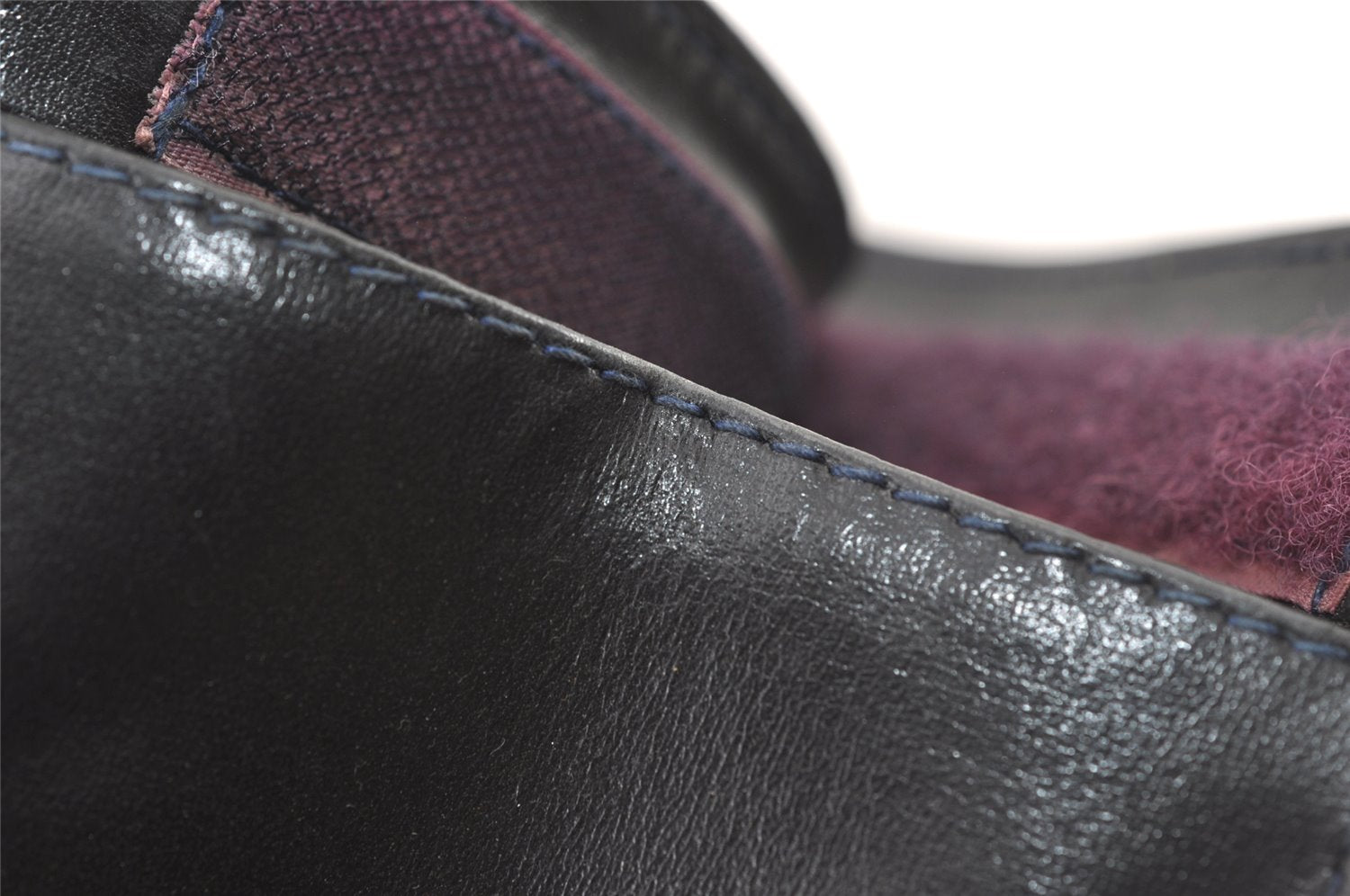 Authentic GUCCI Sherry Line Clutch Hand Bag GG PVC Leather Navy Blue Junk 0815K