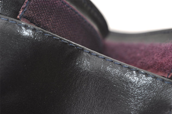 Authentic GUCCI Sherry Line Clutch Hand Bag GG PVC Leather Navy Blue Junk 0815K