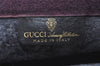 Authentic GUCCI Sherry Line Clutch Hand Bag GG PVC Leather Navy Blue Junk 0815K