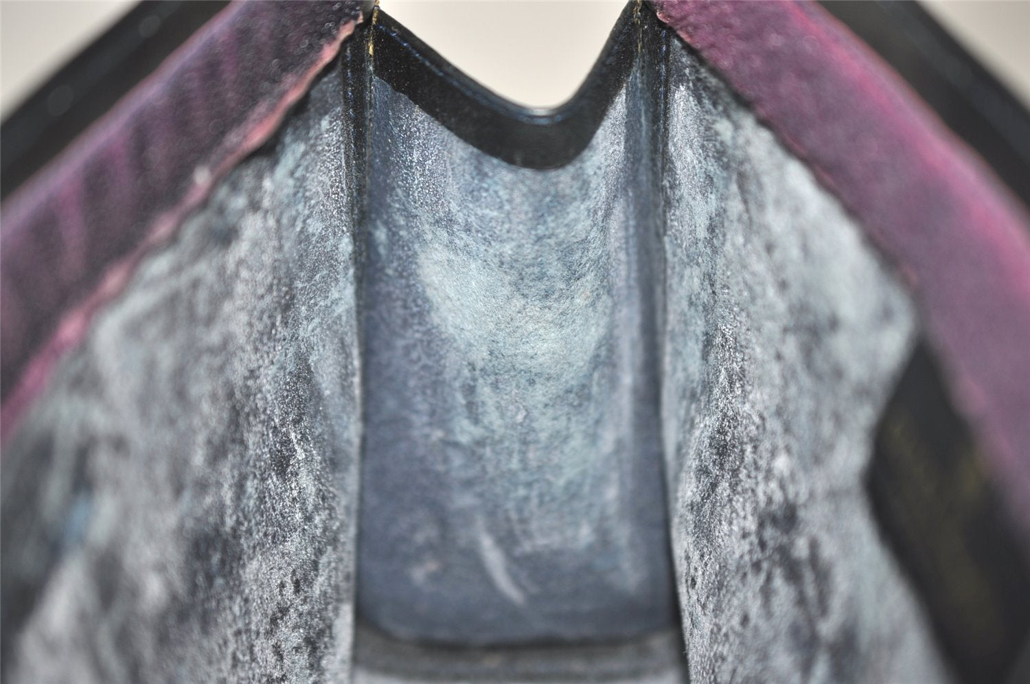 Authentic GUCCI Sherry Line Clutch Hand Bag GG PVC Leather Navy Blue Junk 0815K