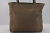 Authentic PRADA Vintage Nylon Tessuto Tote Hand Bag Khaki 0816J