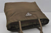 Authentic PRADA Vintage Nylon Tessuto Tote Hand Bag Khaki 0816J