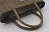 Authentic PRADA Vintage Nylon Tessuto Tote Hand Bag Khaki 0816J