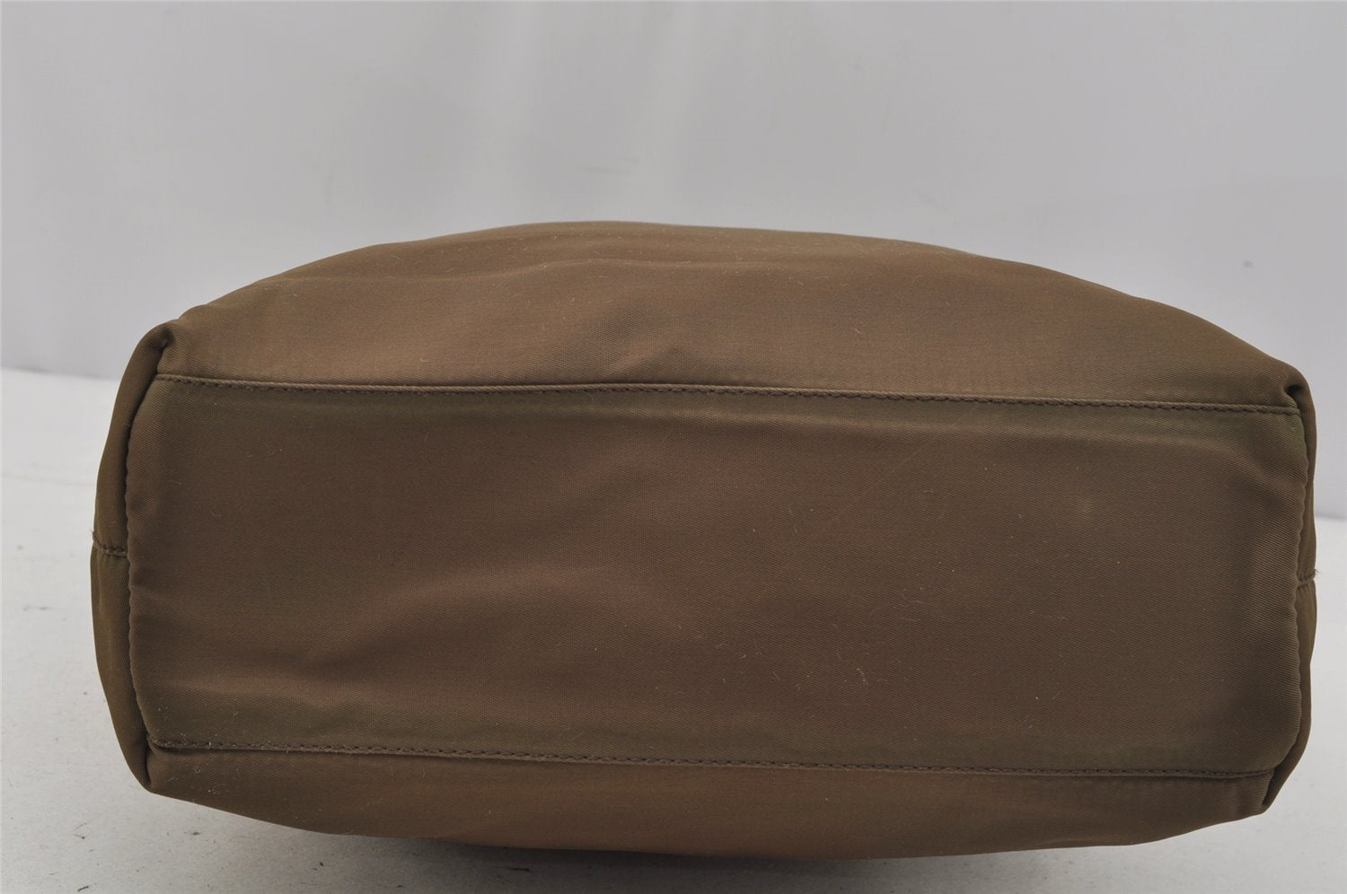 Authentic PRADA Vintage Nylon Tessuto Tote Hand Bag Khaki 0816J