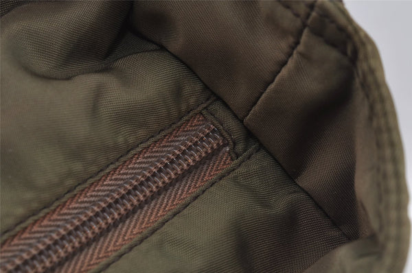 Authentic PRADA Vintage Nylon Tessuto Tote Hand Bag Khaki 0816J