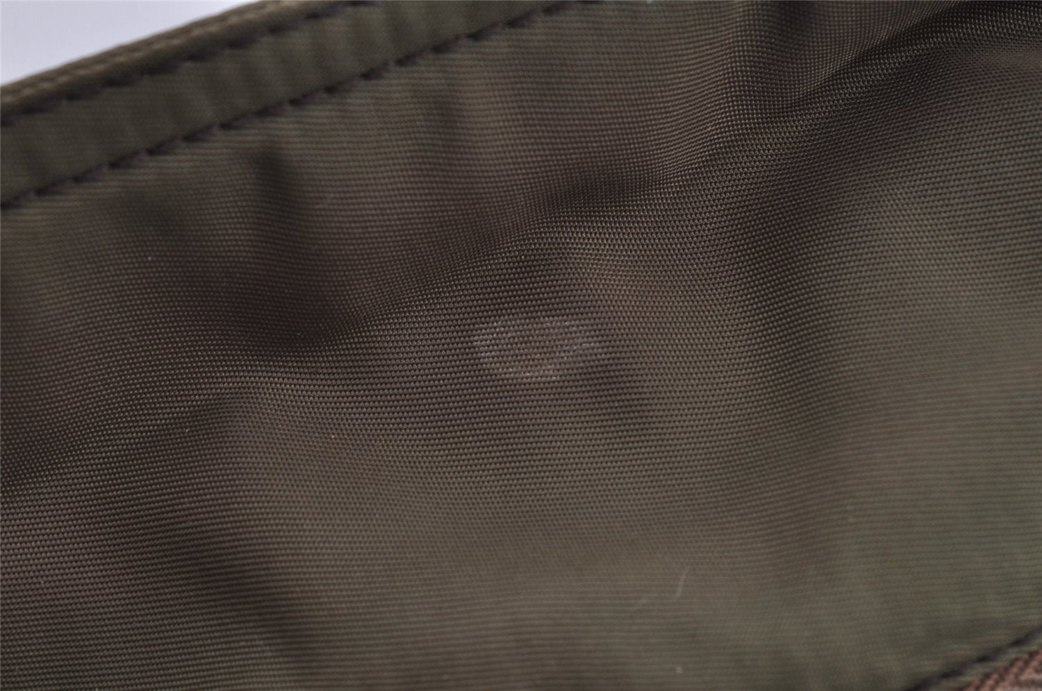 Authentic PRADA Vintage Nylon Tessuto Tote Hand Bag Khaki 0816J