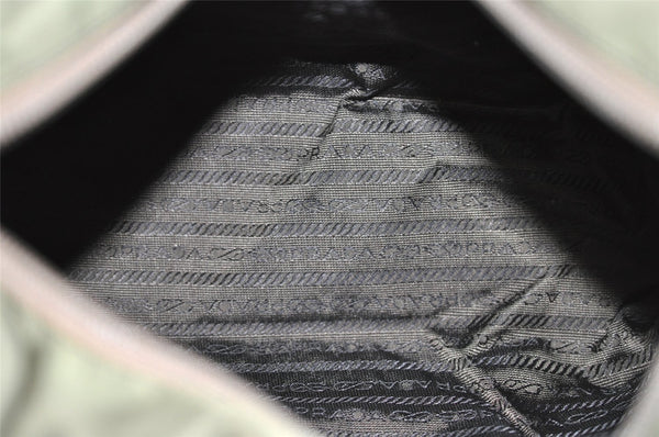 Authentic PRADA Vintage Nylon Tessuto Tote Hand Bag Khaki 0816J