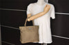 Authentic PRADA Vintage Nylon Tessuto Tote Hand Bag Khaki 0816J