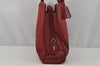 Authentic PRADA Nylon Tessuto Leather Shoulder Hand Bag Purse Bordeaux Red 0817J