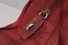 Authentic PRADA Nylon Tessuto Leather Shoulder Hand Bag Purse Bordeaux Red 0817J