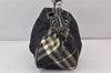 Authentic BURBERRY BLUE LABEL Check 2Way Shoulder Bag Nylon Leather Black 0817K