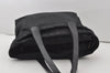 Authentic CHANEL New Travel Line Shoulder Tote Bag Nylon Leather Black 0818J