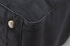 Authentic CHANEL New Travel Line Shoulder Tote Bag Nylon Leather Black 0818J
