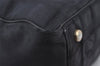 Authentic CHANEL New Travel Line Shoulder Tote Bag Nylon Leather Black 0818J