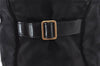Authentic CHANEL New Travel Line Shoulder Tote Bag Nylon Leather Black 0818J
